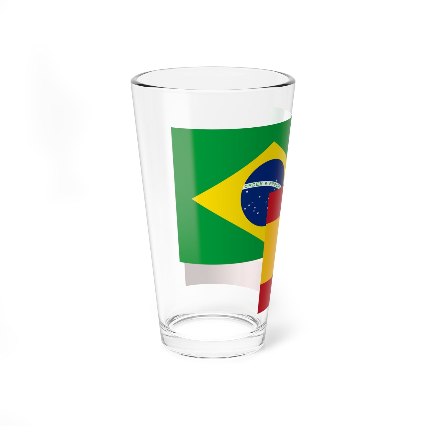 Spain-Brazil Flag (Spain) Pint Glass 16oz