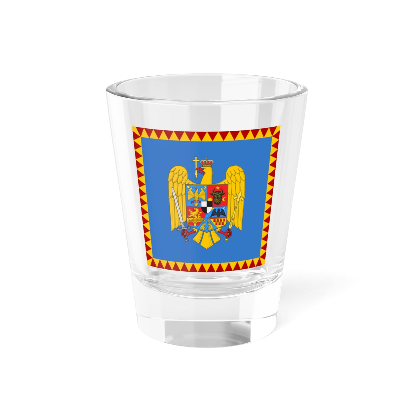 Royal standard of Romania Crown Prince 1922 model (Oman) Shot Glass 1.5oz
