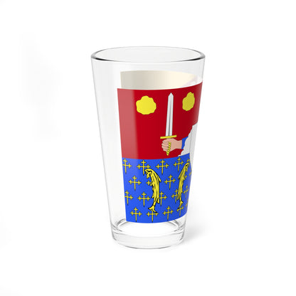 Drapeau fr departement Moselle (France) Pint Glass 16oz