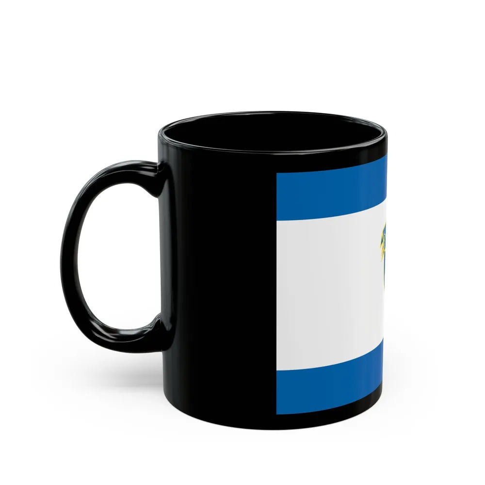 Flag of the Kosovo Police Service - Black Coffee Mug-Go Mug Yourself