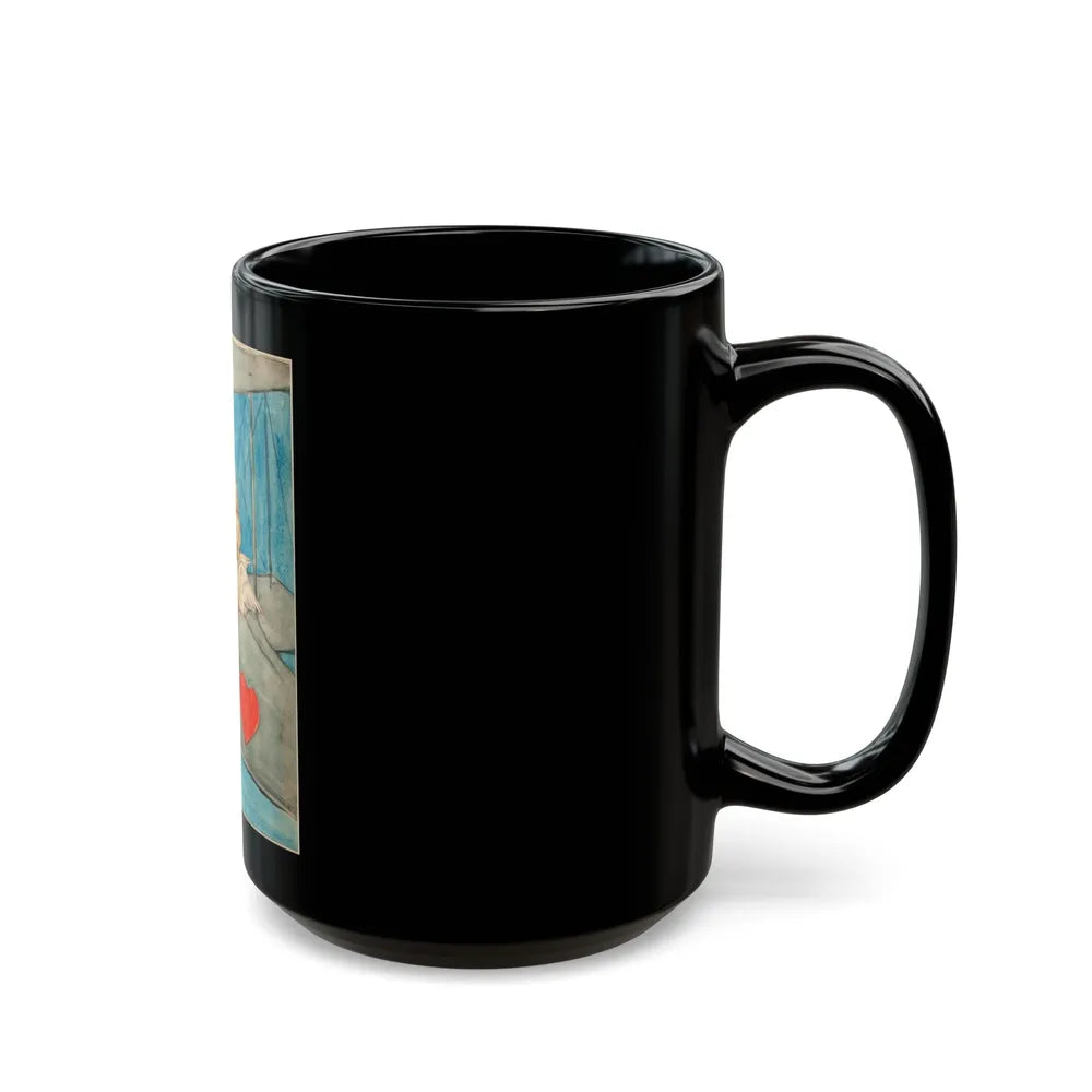 Cupid in Flight - Black Coffee Mug-Go Mug Yourself