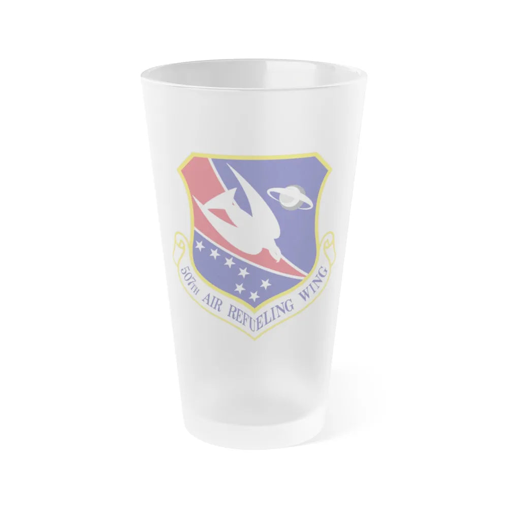 507th Air Refueling Wing (U.S. Air Force) Frosted Pint Glass 16oz-Go Mug Yourself