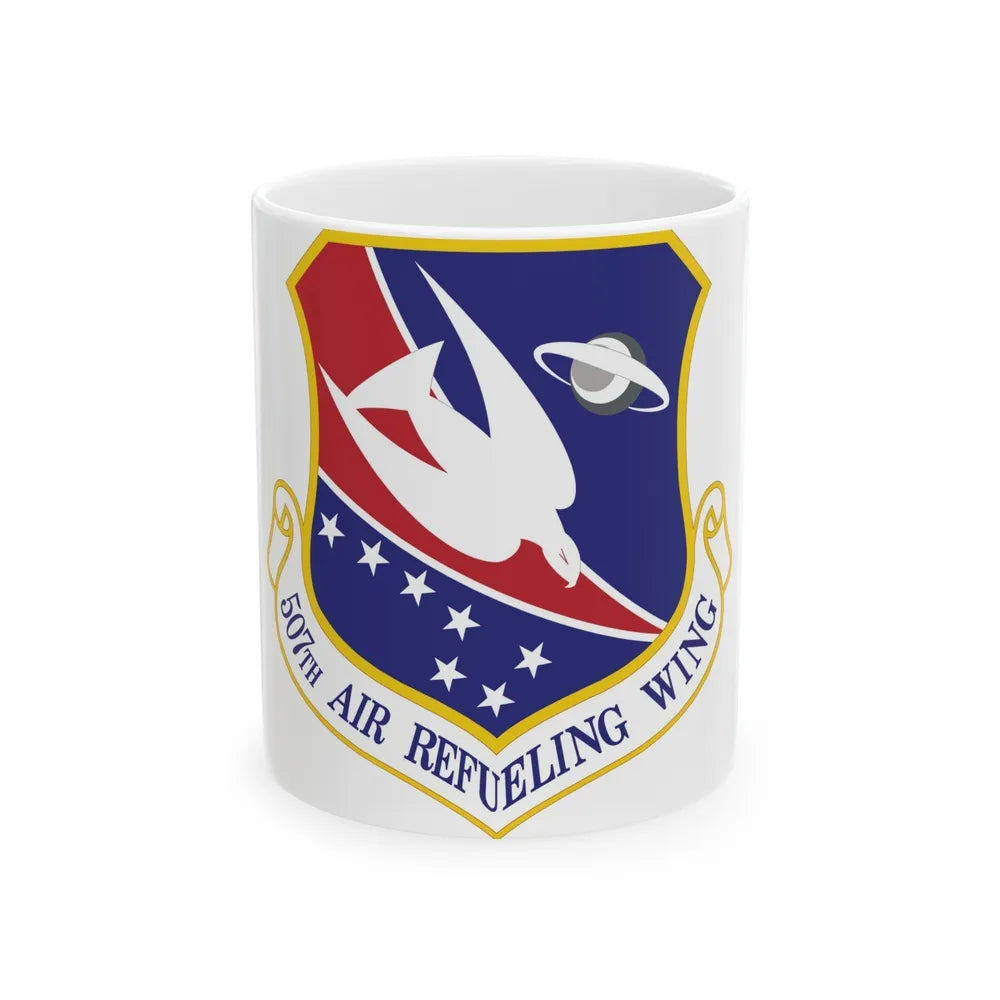 507th Air Refueling Wing (U.S. Air Force) White Coffee Mug-11oz-Go Mug Yourself