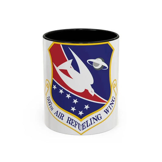 507th Air Refueling Wing (U.S. Air Force) Accent Coffee Mug 11oz Black - Go Mug Yourself