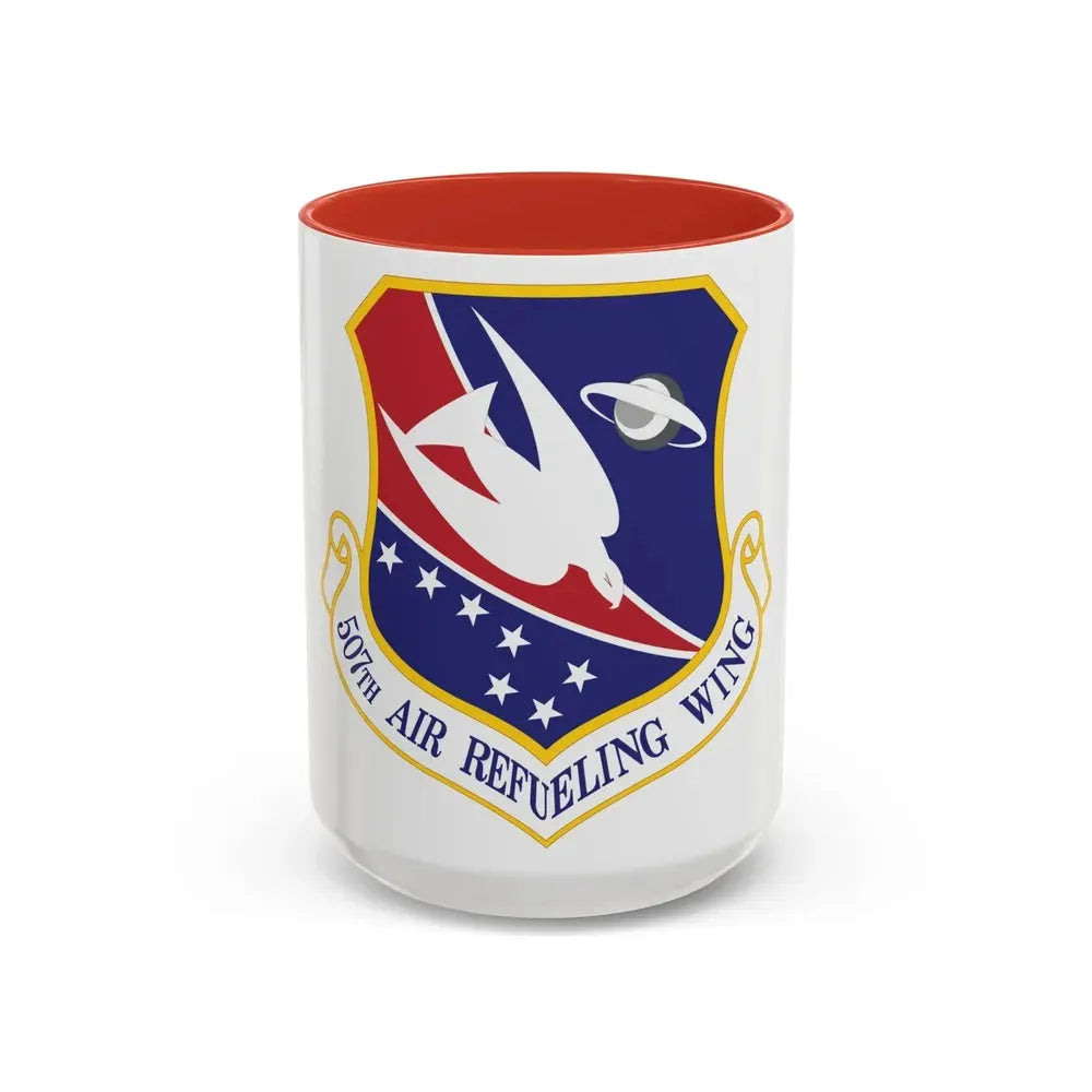 507th Air Refueling Wing (U.S. Air Force) Accent Coffee Mug 15oz Red - Go Mug Yourself