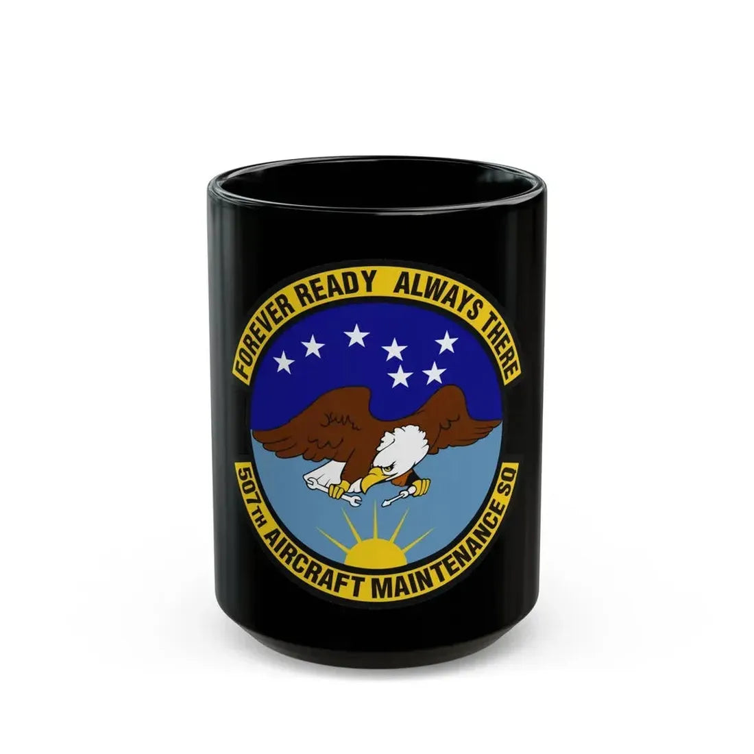 507th Aircraft Maintenance Squadron (U.S. Air Force) Black Coffee Mug 15oz - Go Mug Yourself