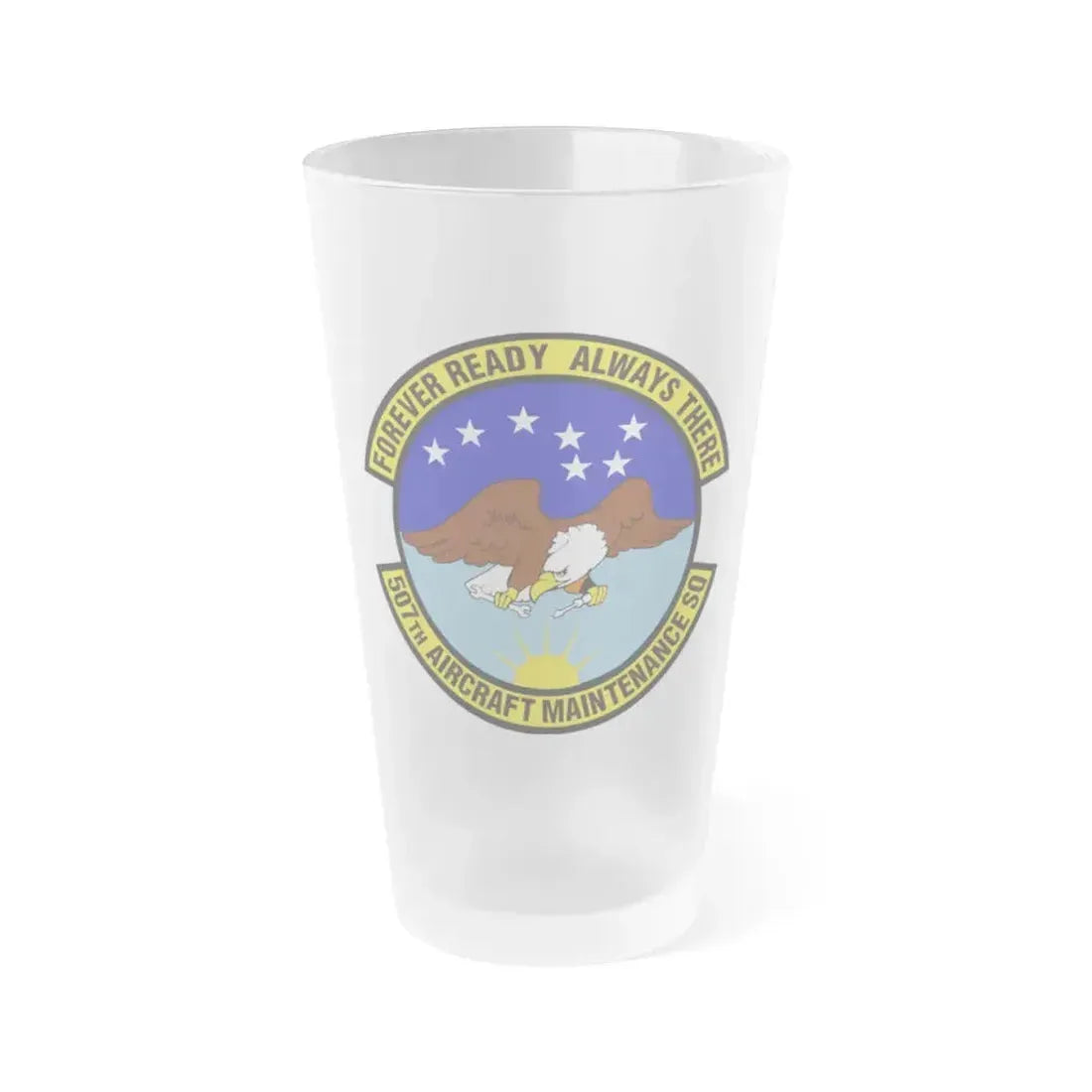 507th Aircraft Maintenance Squadron (U.S. Air Force) Frosted Pint Glass 16oz 16oz Frosted - Go Mug Yourself