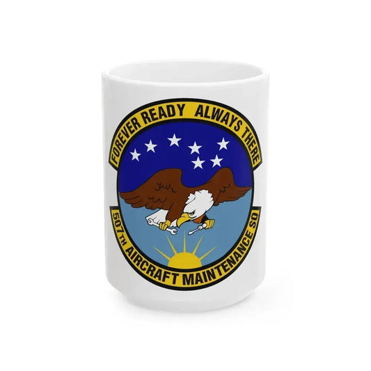 507th Aircraft Maintenance Squadron (U.S. Air Force) White Coffee Mug 15oz - Go Mug Yourself