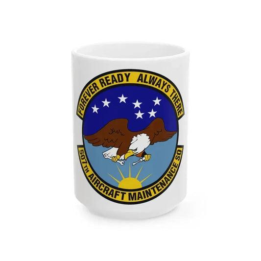 507th Aircraft Maintenance Squadron (U.S. Air Force) White Coffee Mug 15oz - Go Mug Yourself