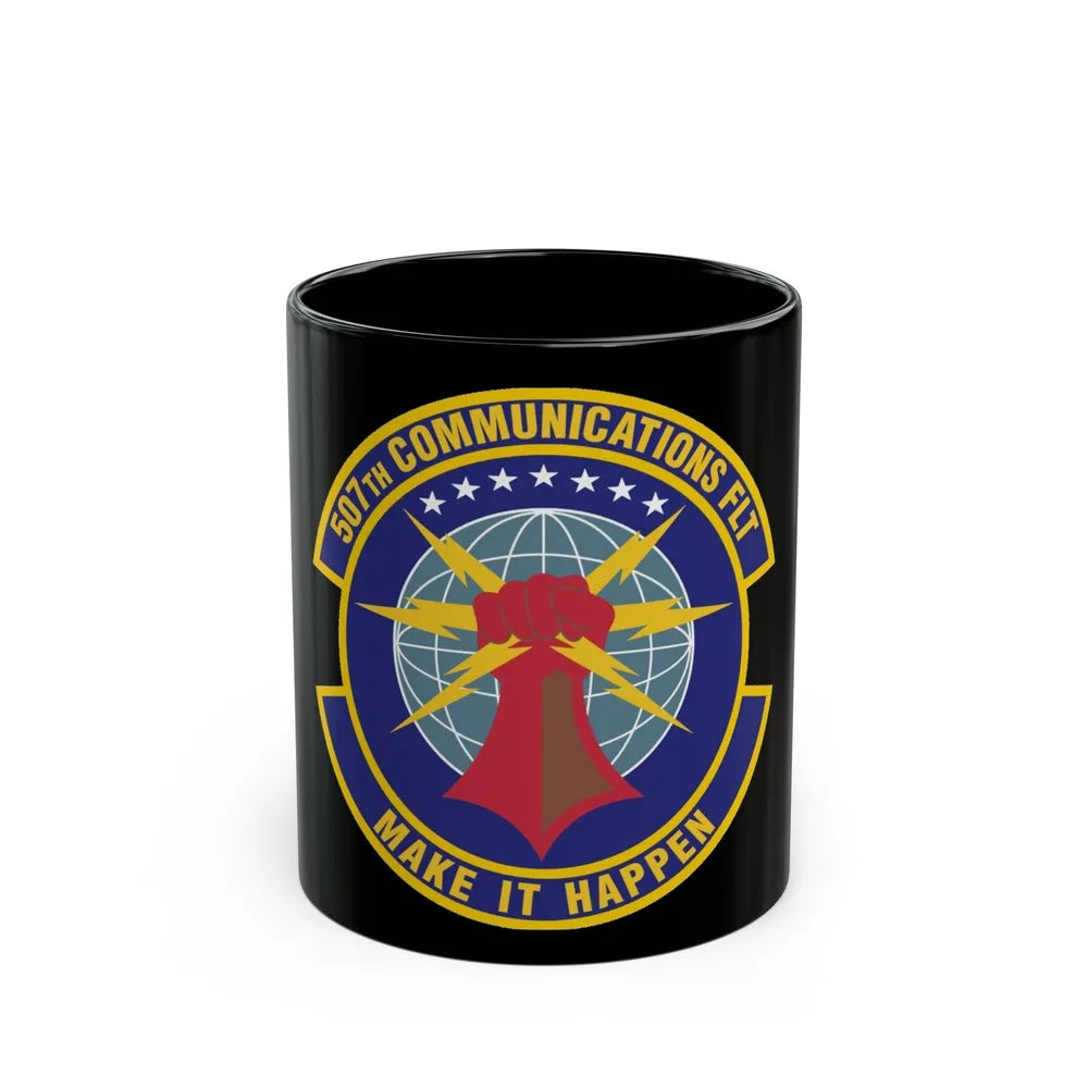 507th Communications Flight (U.S. Air Force) Black Coffee Mug-11oz-Go Mug Yourself