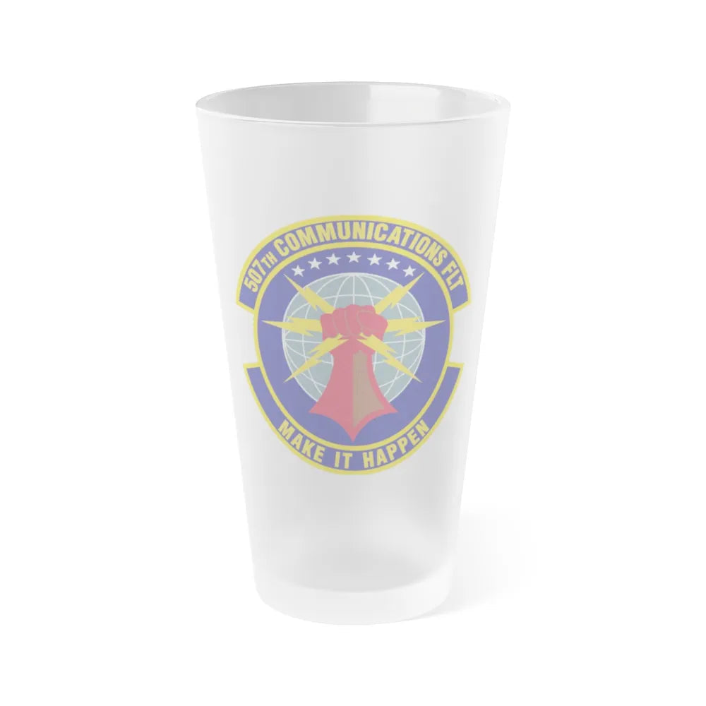 507th Communications Flight (U.S. Air Force) Frosted Pint Glass 16oz-16oz-Frosted-Go Mug Yourself