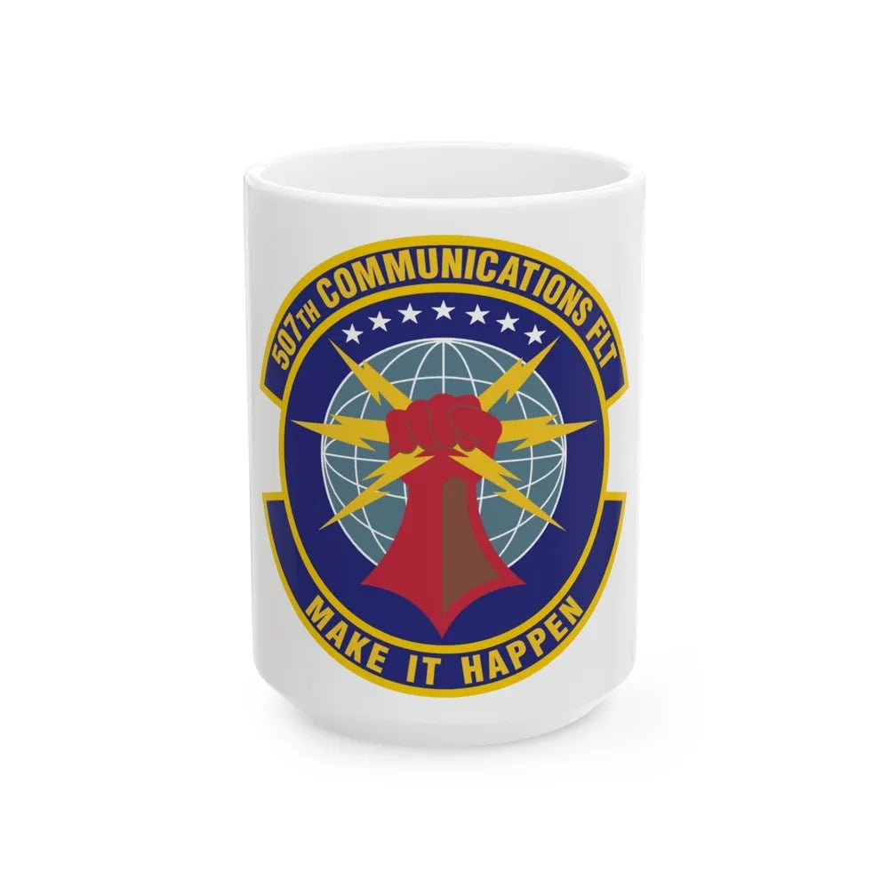 507th Communications Flight (U.S. Air Force) White Coffee Mug-15oz-Go Mug Yourself