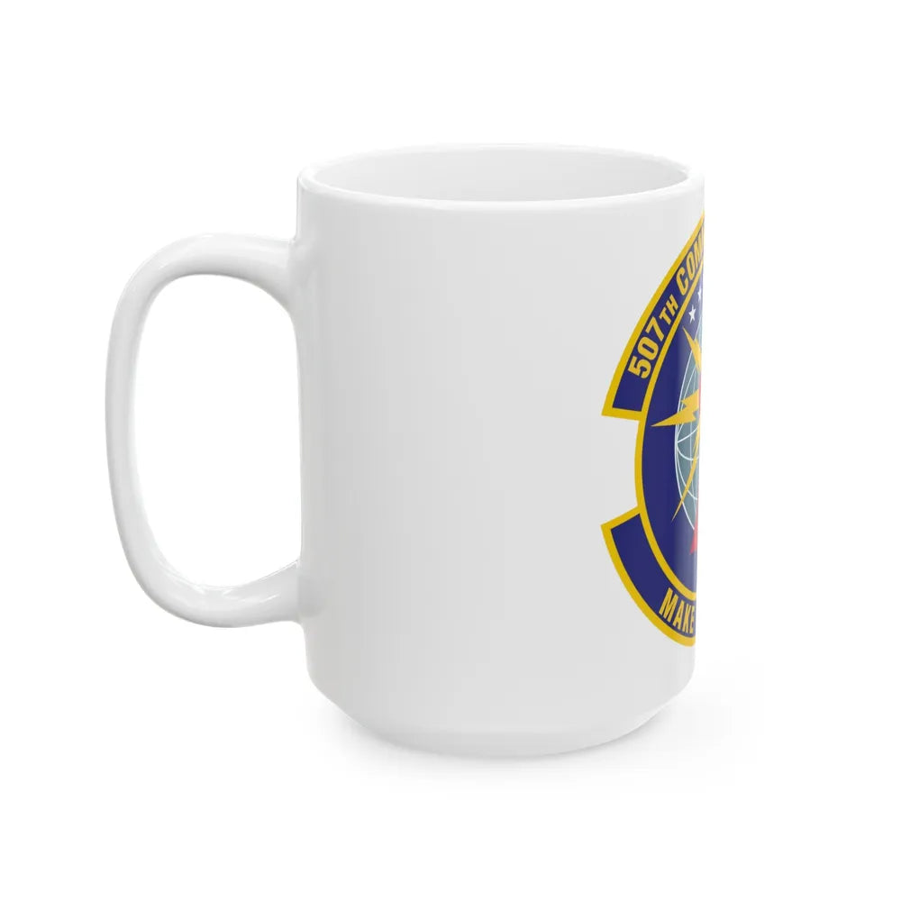 507th Communications Flight (U.S. Air Force) White Coffee Mug-Go Mug Yourself