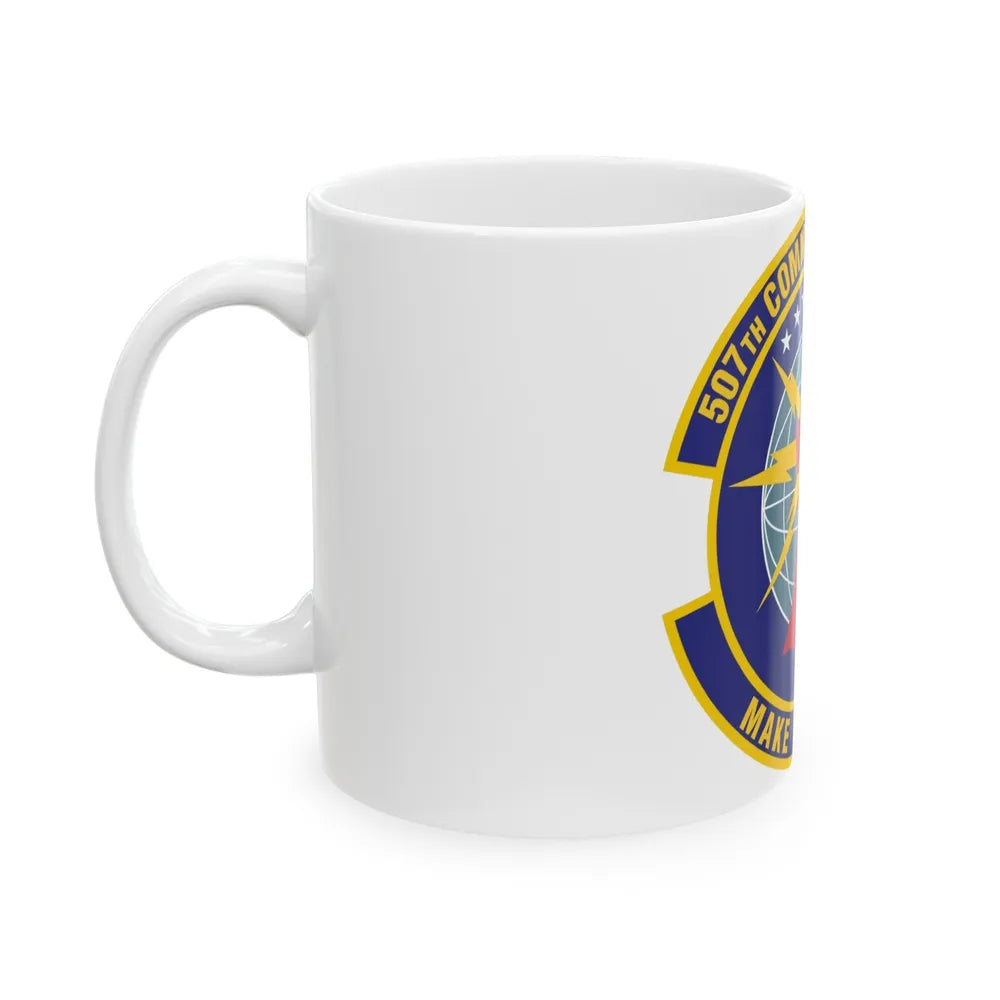 507th Communications Flight (U.S. Air Force) White Coffee Mug-Go Mug Yourself