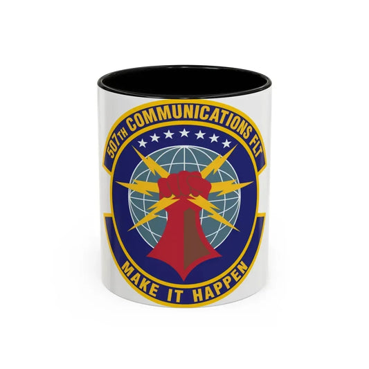 507th Communications Flight (U.S. Air Force) Accent Coffee Mug 11oz Black - Go Mug Yourself