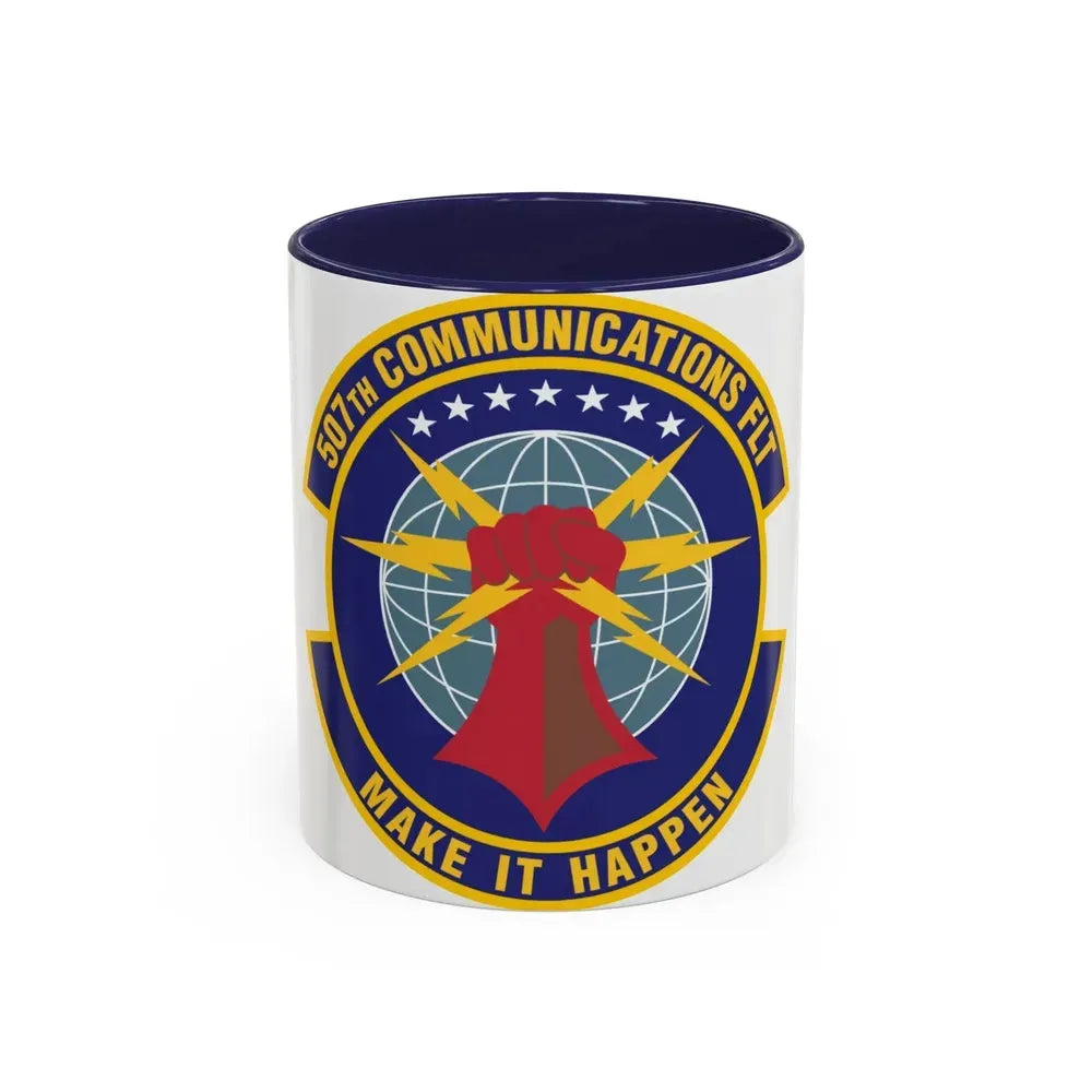 507th Communications Flight (U.S. Air Force) Accent Coffee Mug 11oz Navy - Go Mug Yourself