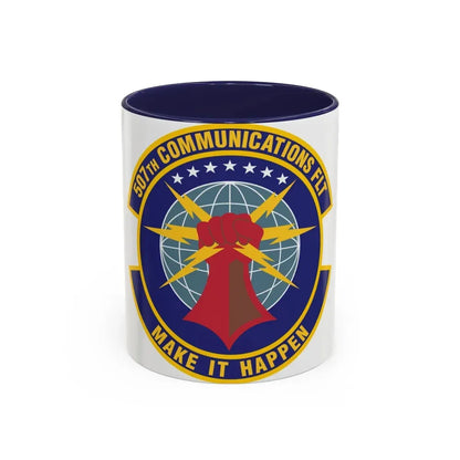 507th Communications Flight (U.S. Air Force) Accent Coffee Mug 11oz Navy - Go Mug Yourself