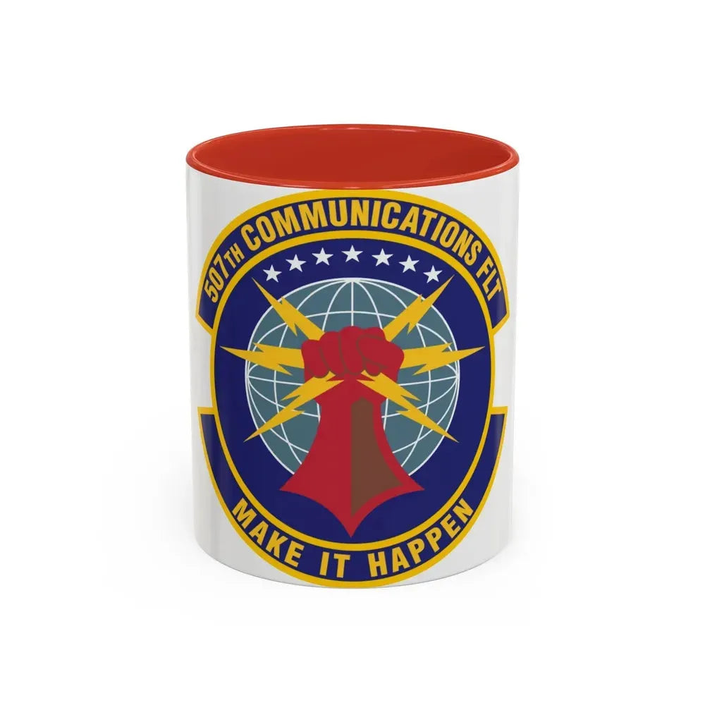 507th Communications Flight (U.S. Air Force) Accent Coffee Mug 11oz Red - Go Mug Yourself