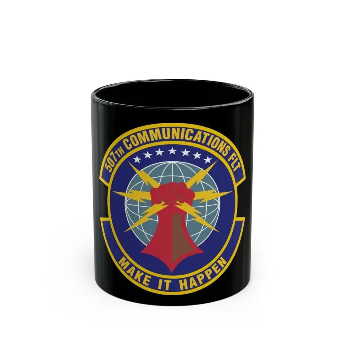 507th Communications Flight (U.S. Air Force) Black Coffee Mug 11oz - Go Mug Yourself