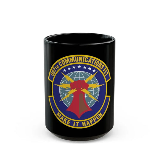 507th Communications Flight (U.S. Air Force) Black Coffee Mug 15oz - Go Mug Yourself