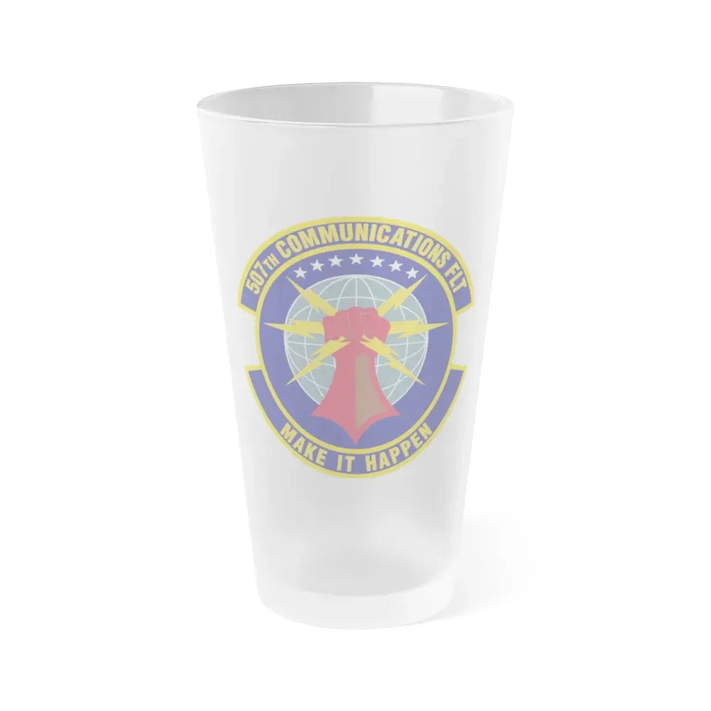 507th Communications Flight (U.S. Air Force) Frosted Pint Glass 16oz 16oz Frosted - Go Mug Yourself