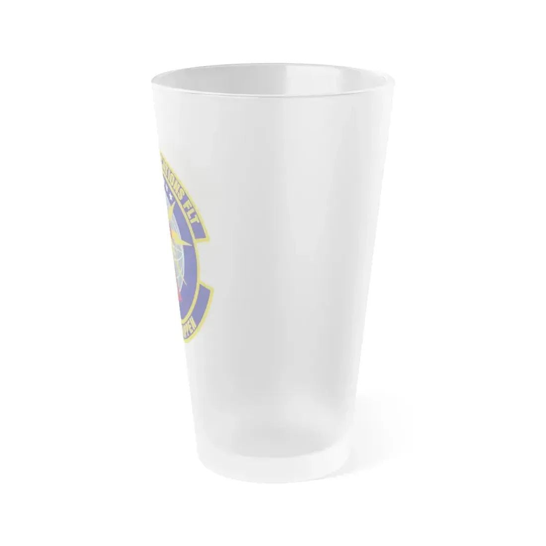 507th Communications Flight (U.S. Air Force) Frosted Pint Glass 16oz - Go Mug Yourself