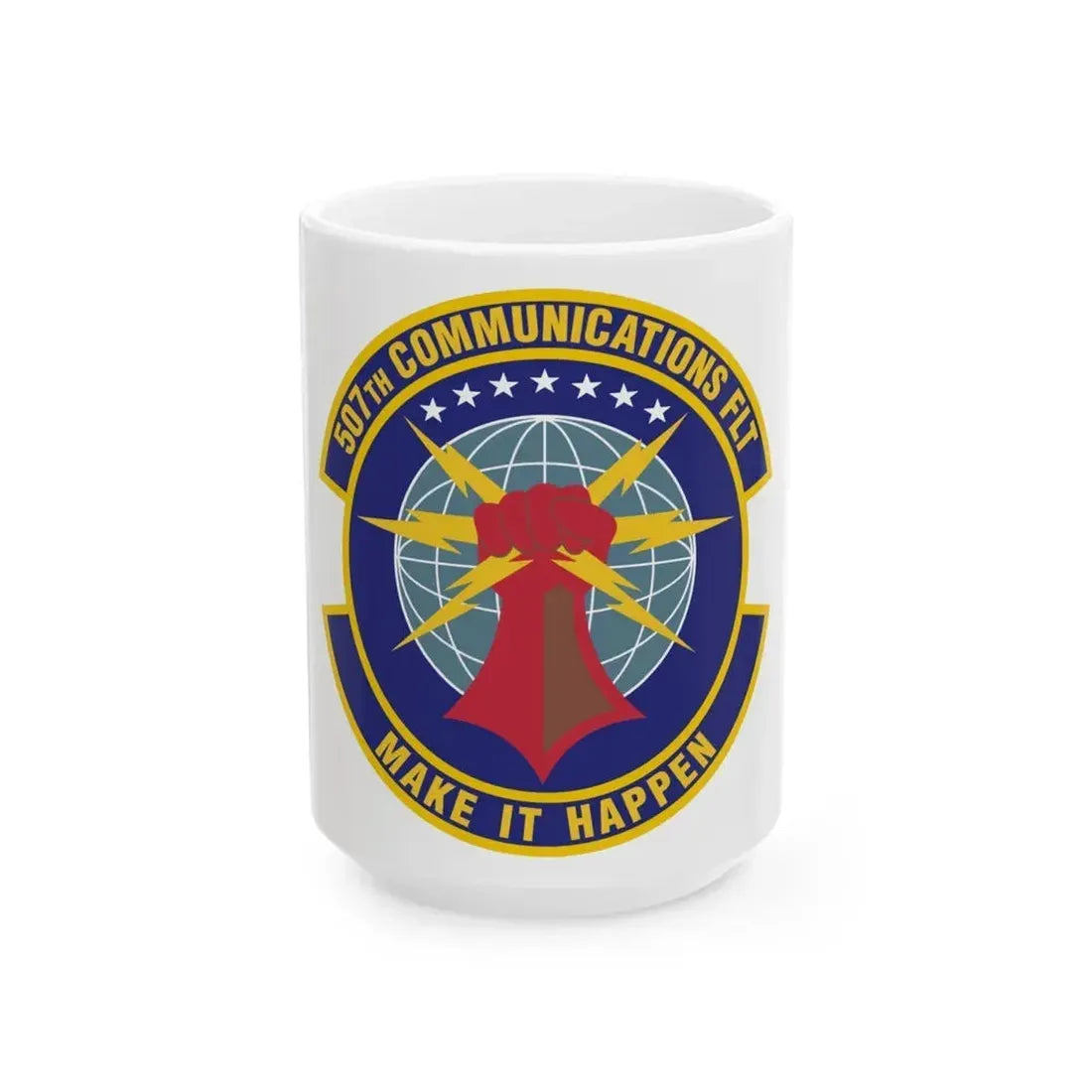 507th Communications Flight (U.S. Air Force) White Coffee Mug 15oz - Go Mug Yourself
