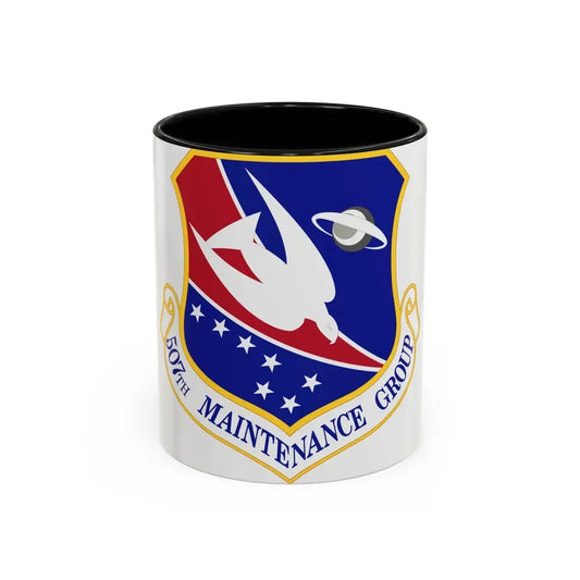 507th Maintenance Group (U.S. Air Force) Accent Coffee Mug 11oz Black - Go Mug Yourself