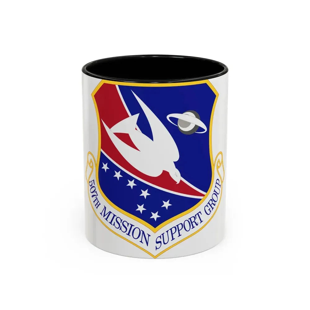 507th Mission Support Group (U.S. Air Force) Accent Coffee Mug 11oz Black - Go Mug Yourself