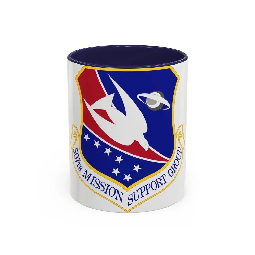 507th Mission Support Group (U.S. Air Force) Accent Coffee Mug 11oz Navy - Go Mug Yourself