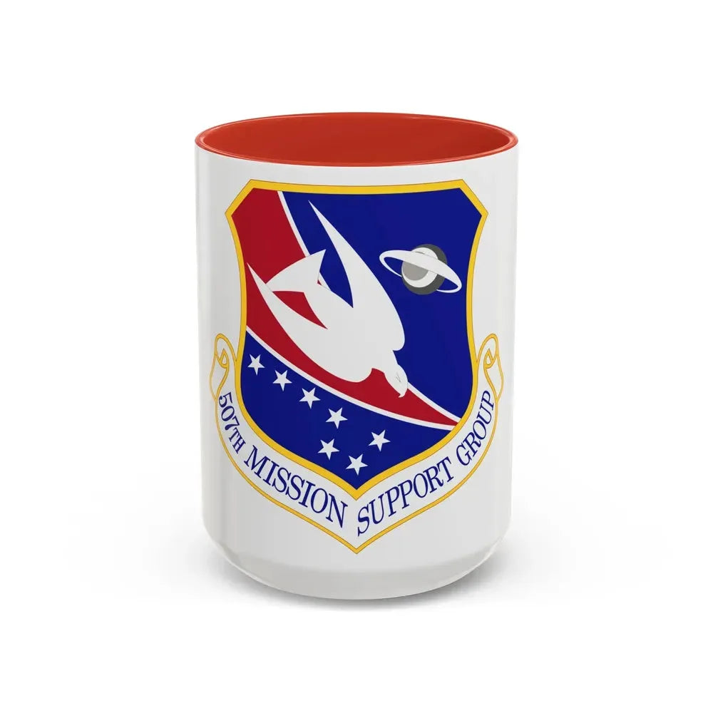 507th Mission Support Group (U.S. Air Force) Accent Coffee Mug 15oz Red - Go Mug Yourself