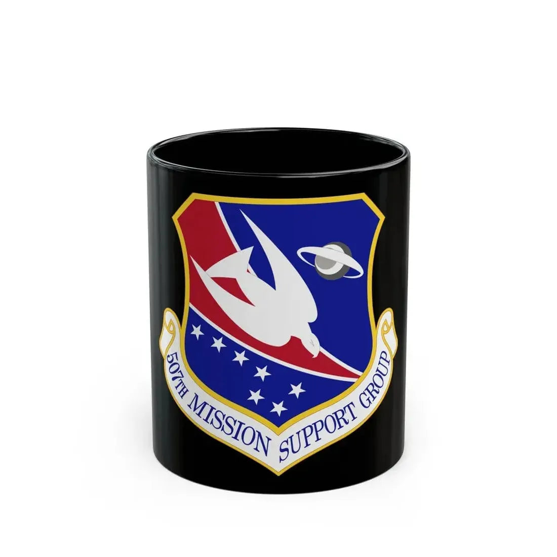 507th Mission Support Group (U.S. Air Force) Black Coffee Mug 11oz - Go Mug Yourself