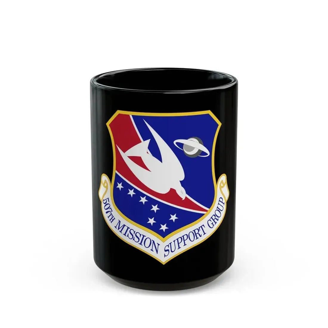 507th Mission Support Group (U.S. Air Force) Black Coffee Mug 15oz - Go Mug Yourself