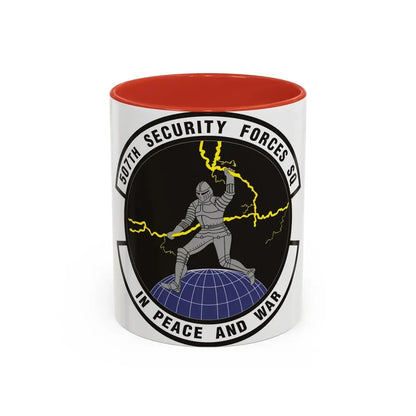507th Security Forces Squadron (U.S. Air Force) Accent Coffee Mug 11oz Red - Go Mug Yourself