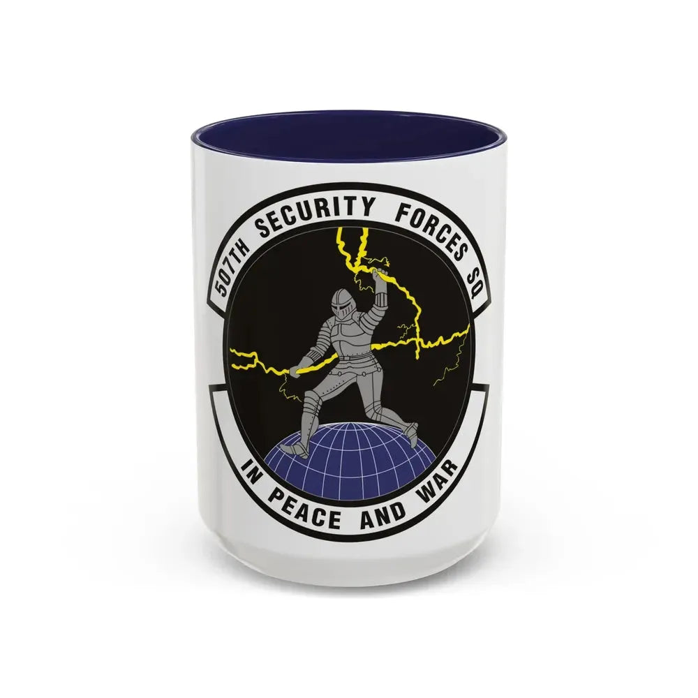 507th Security Forces Squadron (U.S. Air Force) Accent Coffee Mug 15oz Navy - Go Mug Yourself