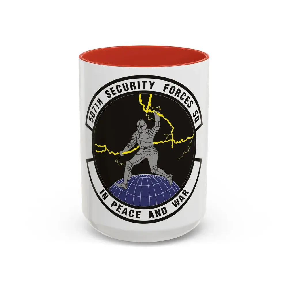 507th Security Forces Squadron (U.S. Air Force) Accent Coffee Mug 15oz Red - Go Mug Yourself