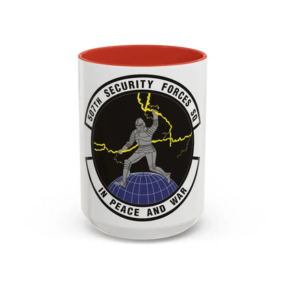 507th Security Forces Squadron (U.S. Air Force) Accent Coffee Mug 15oz Red - Go Mug Yourself