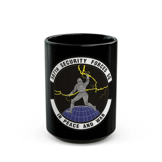 507th Security Forces Squadron (U.S. Air Force) Black Coffee Mug 15oz - Go Mug Yourself