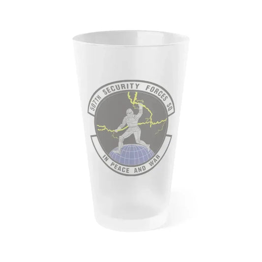 507th Security Forces Squadron (U.S. Air Force) Frosted Pint Glass 16oz 16oz Frosted - Go Mug Yourself