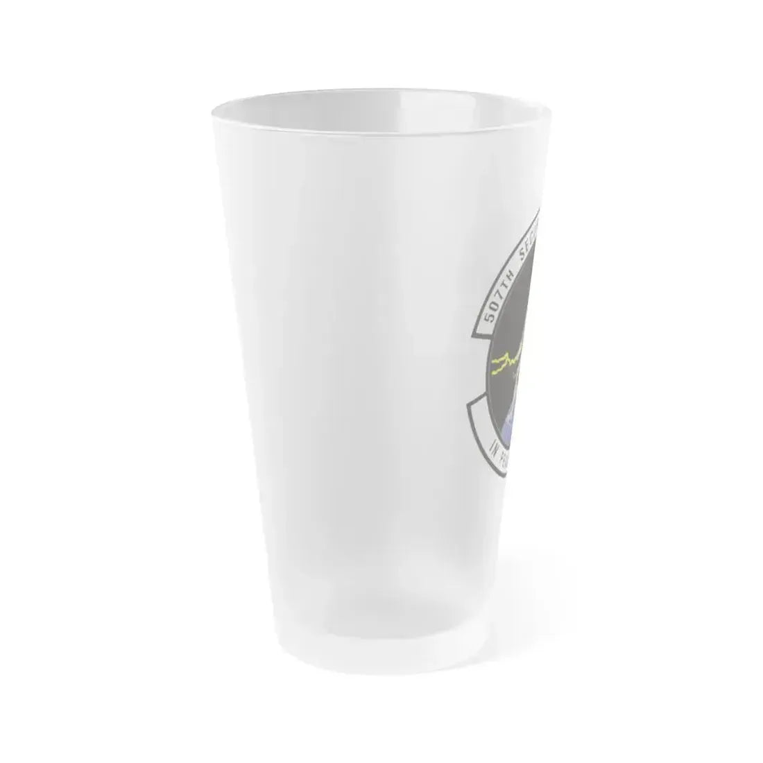 507th Security Forces Squadron (U.S. Air Force) Frosted Pint Glass 16oz - Go Mug Yourself