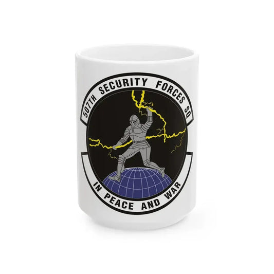 507th Security Forces Squadron (U.S. Air Force) White Coffee Mug 15oz - Go Mug Yourself