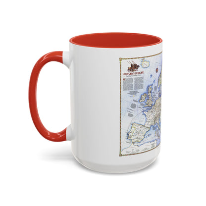 Europe - History The Major Turning Points (1983) (Map) Accent Coffee Mug