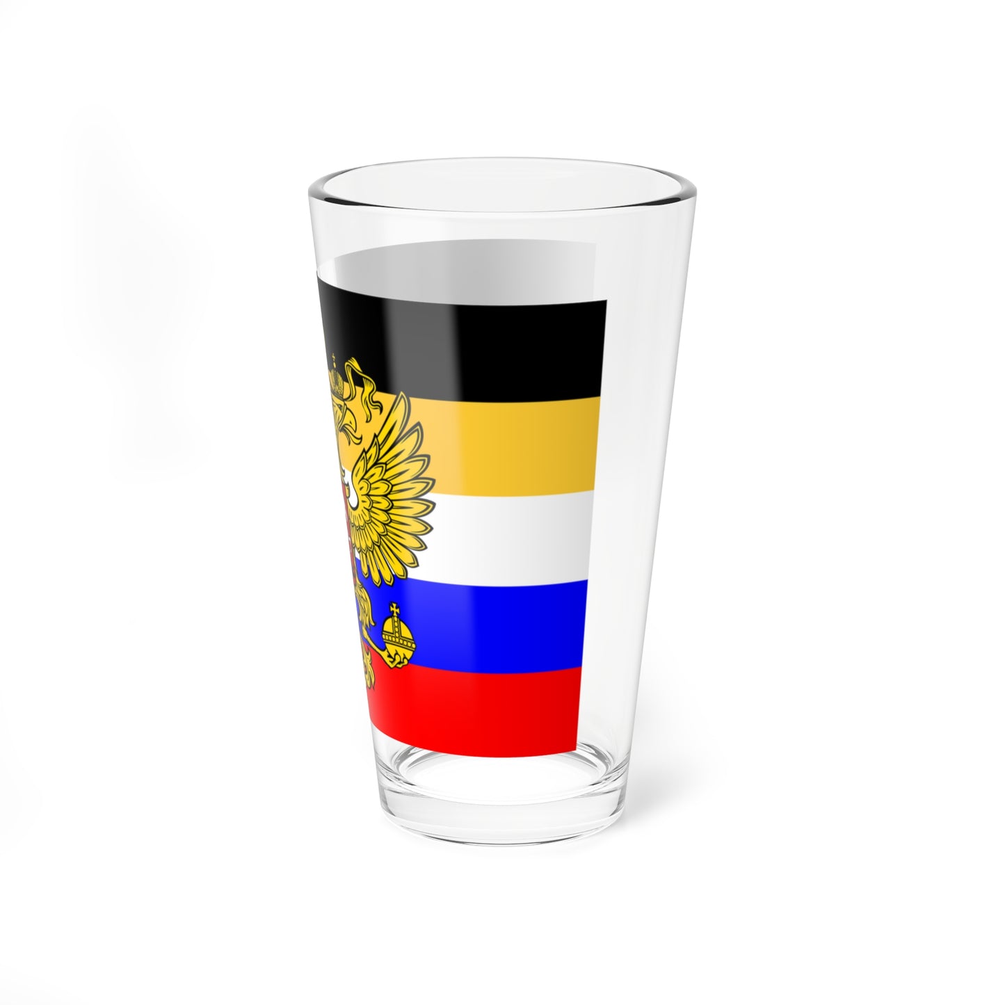 Flag of Russia combined tricolor with coat of arms (Russia) Pint Glass 16oz