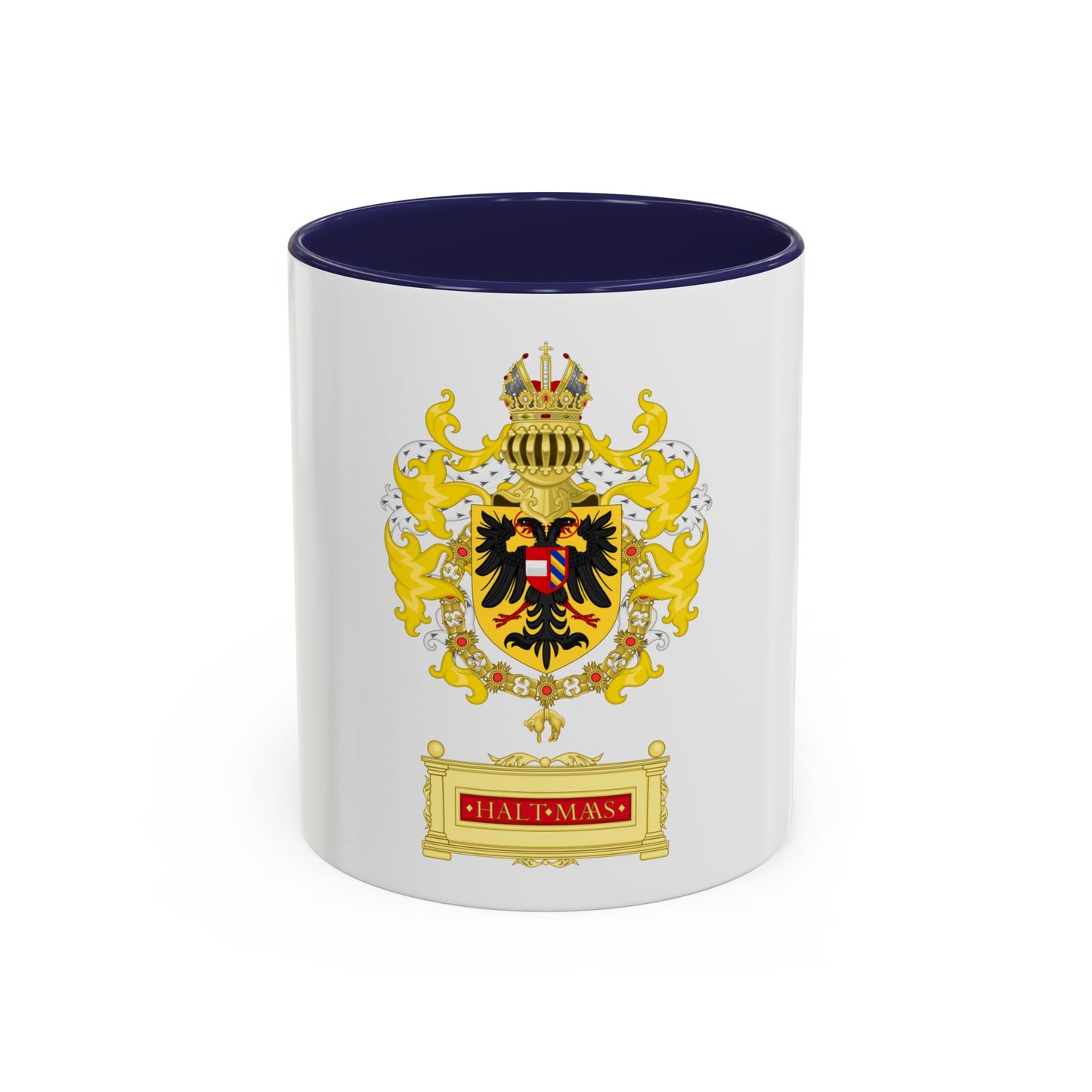 Ornamented Coat of Arms of Maximilian I, Holy Roman Emperor - Accent Coffee Mug