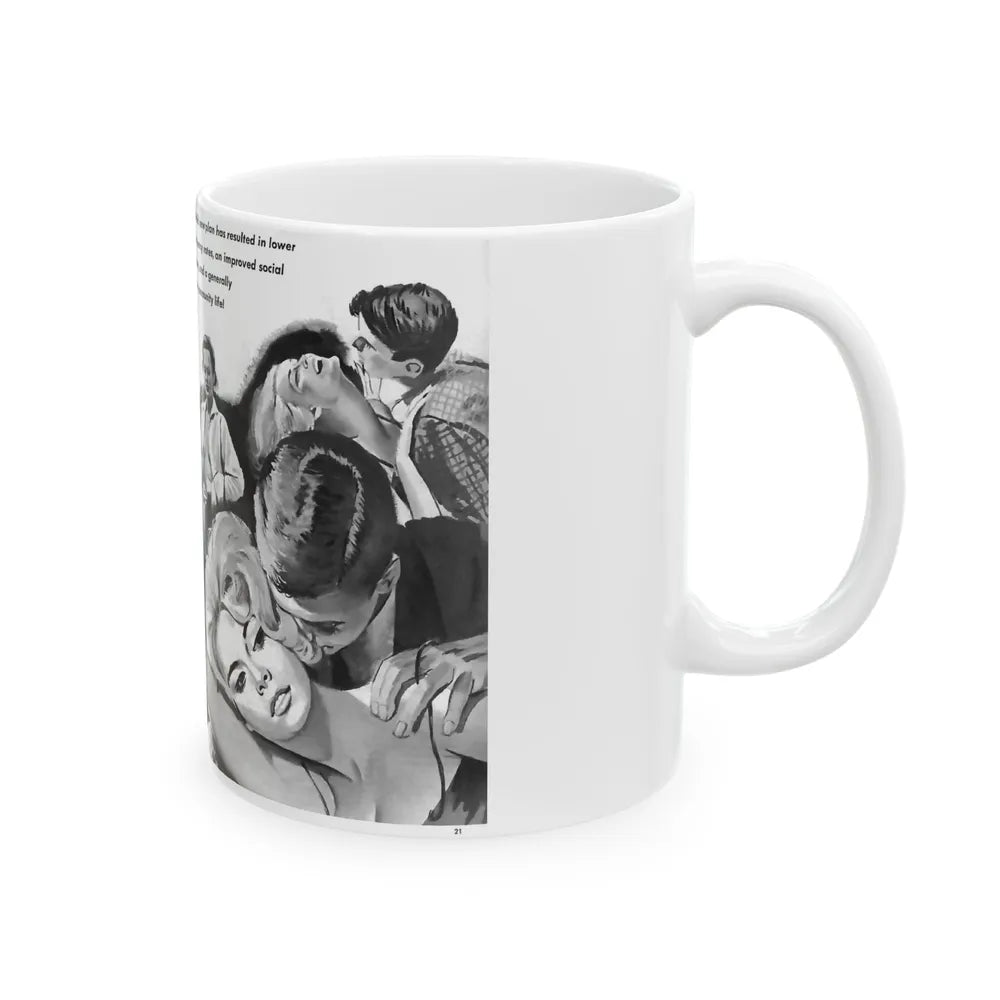 Free Love For Teenagers, Battle Cry, 1964 - White Coffee Mug-Go Mug Yourself