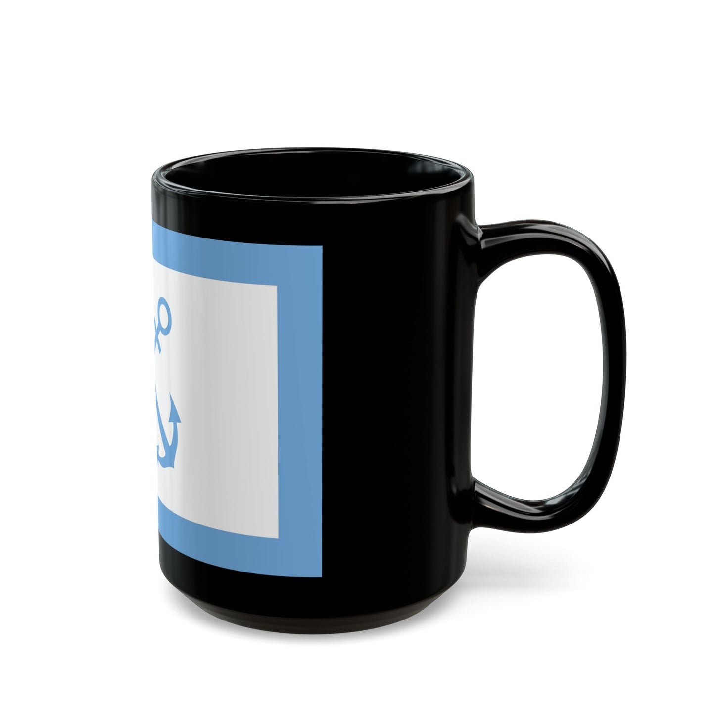 Flag of Bandera de Prefectura Naval Argentina - Black Coffee Mug-Go Mug Yourself