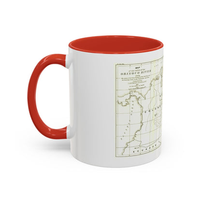 South America - Orinoco River (1896 (Map) Accent Coffee Mug