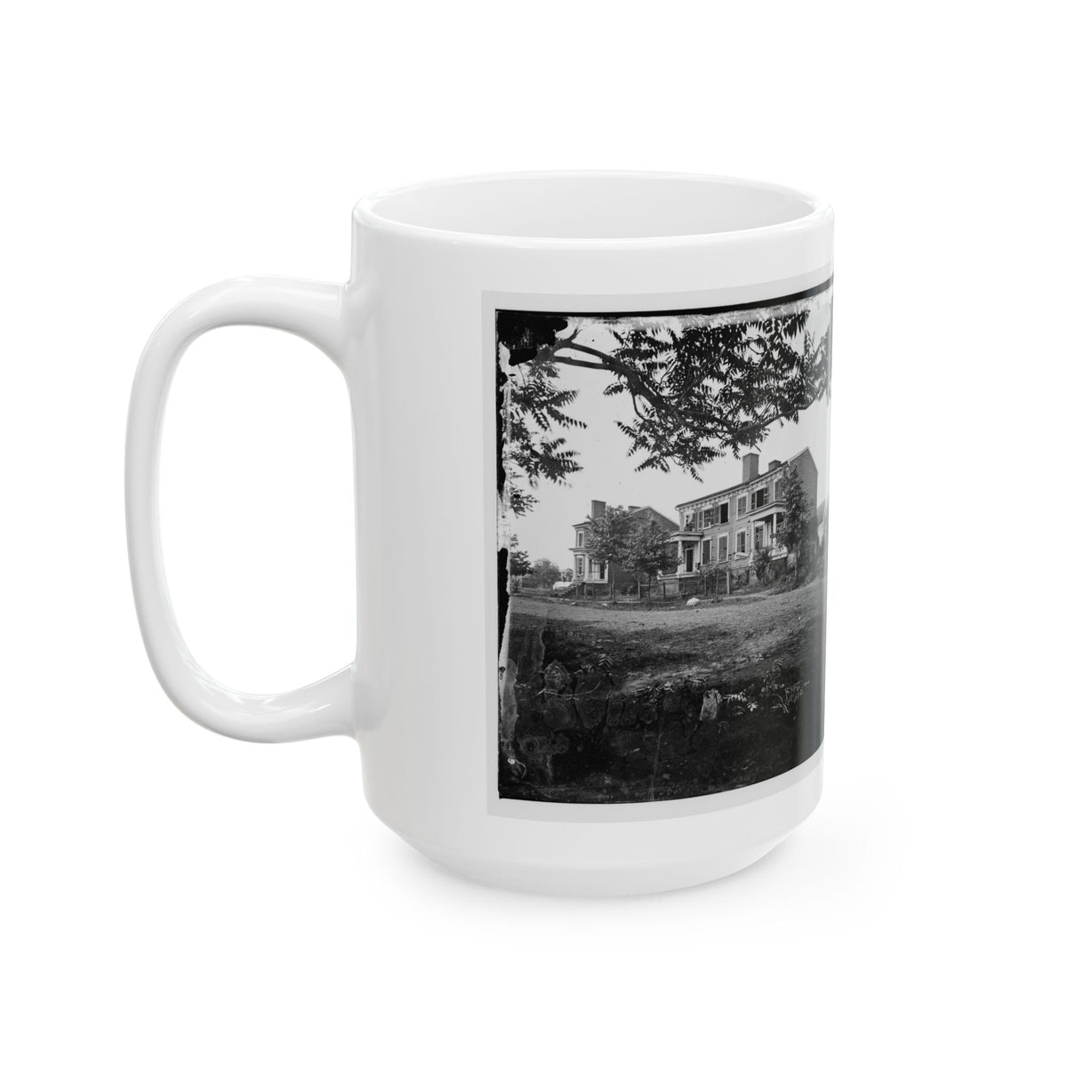 Fredericksburg, Va. Houses Damaged By The Shelling Of December 13, 1862 (U.S. Civil War) White Coffee Mug
