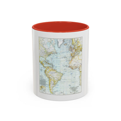 Atlantic Ocean (1941) (Map) Accent Coffee Mug