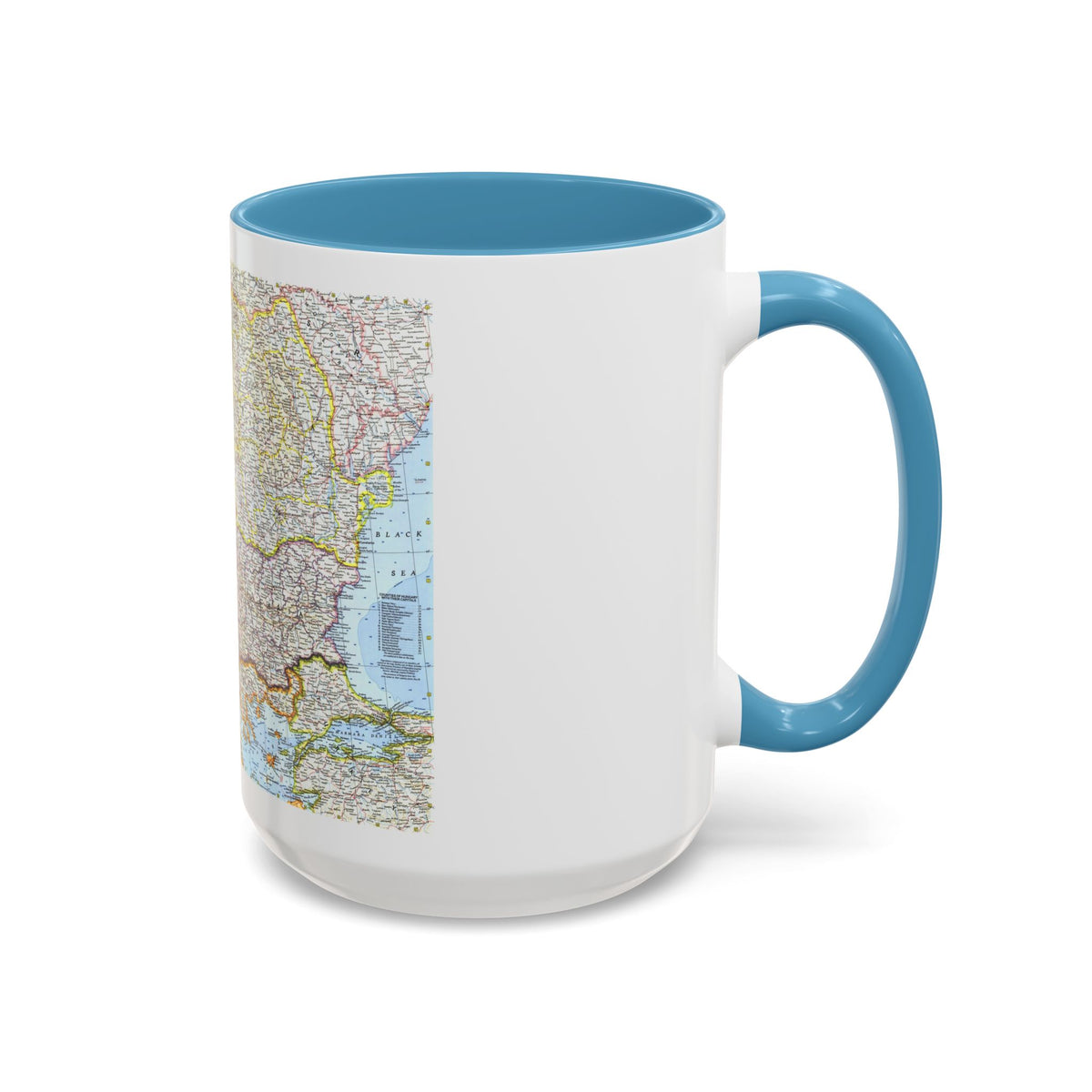 Europe - The Balkans (1962) (Map) Accent Coffee Mug